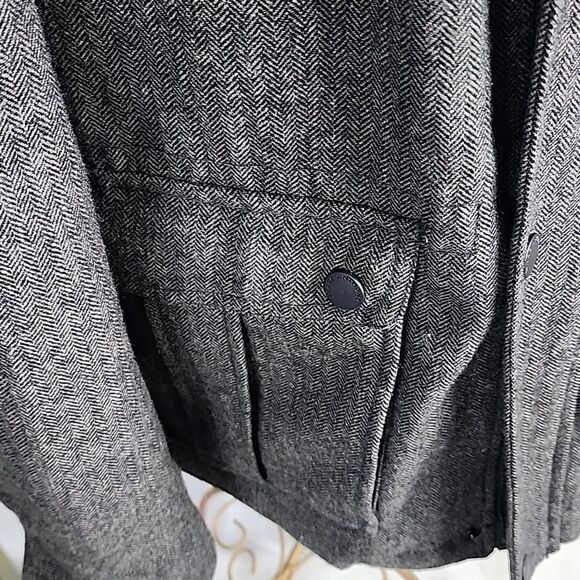 Pristine Men's Herringbone Wool Blend Marc Anthony Winter Jacket Coat - Picture 7 of 12